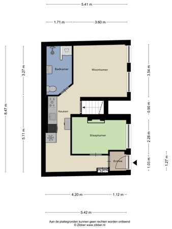 Kleine Leliestraat 1, 9712 TD Groningen - 465117_2D_Begane_grond_Kleine_Leliestraat_1_a_Groningen_01.jpg