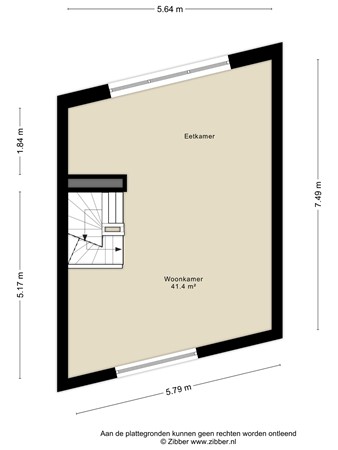 Verthorenpad 4, 3541 BZ Utrecht - Plattegrond eerste verdieping, woonkamer