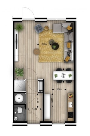 Floorplan - Finsestraat Bouwnummer 28, 9933 PN Delfzijl