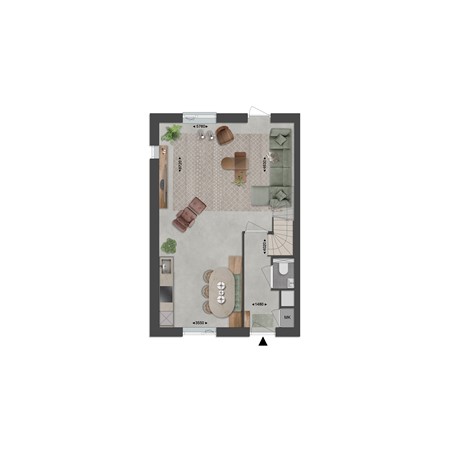 Floorplan - Gastlaan Bouwnummer 44, 9801 AL Zuidhorn