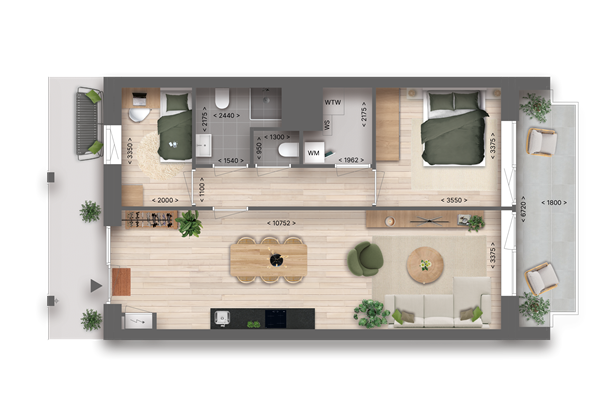 Bernard Rölinghof Bouwnummer 11, 9743 AN Groningen - Type A2.2-Vertex-BNR-10-galerij-balkon.png
