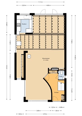 Coronastraat 10, 9742 EG Groningen - Begane grond - 2D.jpg