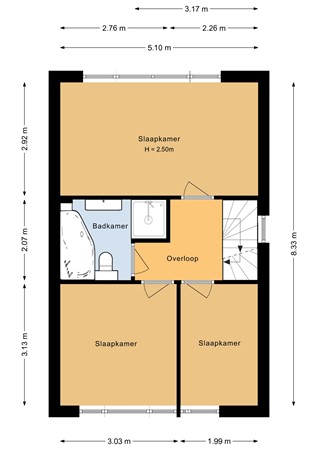 Tormentilstraat 106, 9731 DP Groningen - Eerste verdieping - 2D.jpg