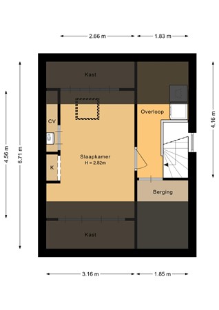 Tormentilstraat 106, 9731 DP Groningen - Tweede verdieping - 2D.jpg