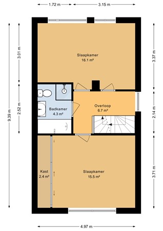 Laan der Kruisheren 51, 9617 EB Harkstede - Eerste verdieping - 2D.jpg