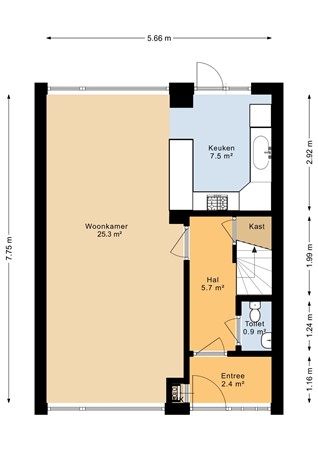 Vogelkersstraat 17, 9741 NK Groningen - Begane grond - 2D.jpg