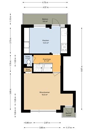 Hyacinthstraat 124, 9713 XJ Groningen - Eerste verdieping - 2D.jpg