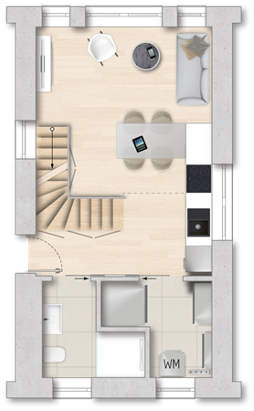 Hoher Weg Bouwnummer 1, 26844 Jemgum - 03-Zwischenb-2D-Grundriss-Kleinsteinhaus-Ditzum-1_Fliesen-VARIANTE-01.png