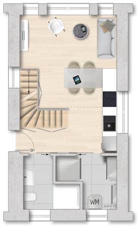 Hoher Weg Bouwnummer 3, 26844 Jemgum - 03-Zwischenb-2D-Grundriss-Kleinsteinhaus-Ditzum-1_Fliesen-VARIANTE-04.png