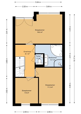 Klaas Schipperlaan 8, 9731 KD Groningen - Tweede verdieping - 2D.jpg