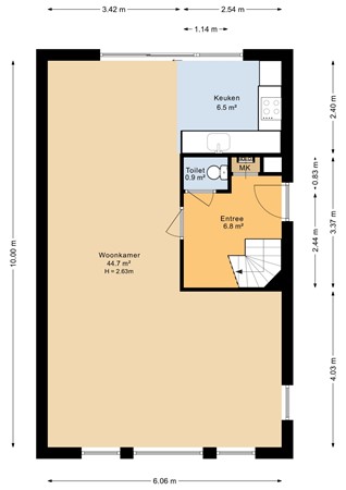 Langs de erven 208, 9613 AX Meerstad - Begane grond - 2D.jpg