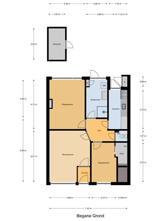 Floorplan - De Constant Rebecquestraat 3G, 2518 RB Den Haag