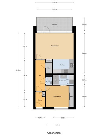 Floorplan - Gedempte Sloot 38, 2513 TD Den Haag