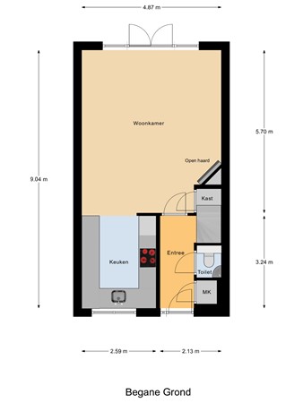Floorplan - Bessie Smithstraat 6, 3069 XP Rotterdam