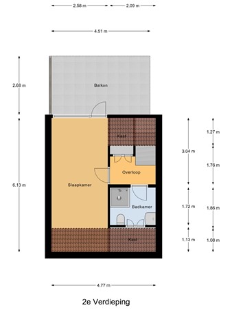 Floorplan - Chasséstraat 12, 2518 RX Den Haag