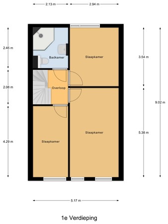Floorplan - Knopenmakerstraat 19, 2645 JP Delfgauw