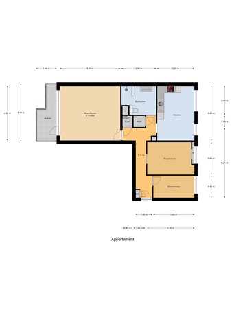 Floorplan - Jan Bronnerstraat 27, 2552 WV Den Haag
