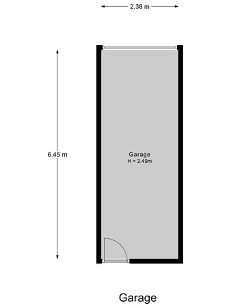 Floorplan - Jan Bronnerstraat 27, 2552 WV Den Haag