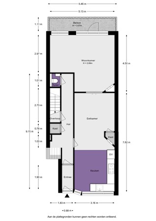 Rotterdamsedijk 273B, 3112 AM Schiedam - Rotterdamsedijk 273B - Begane grond - 2D.jpg