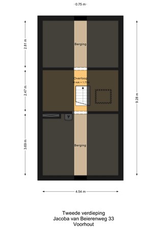 Jacoba van Beierenweg 33, 2215 KT Voorhout - Jacoba van Beierenweg 33_Tweede verdieping.jpg