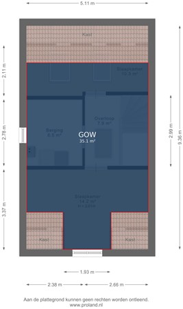 Burgemeester van der Reijdensingel 66, 2235 TT Valkenburg Zh - Tweede verdieping - markings Burgemeester van der Reijdensingel 66 Valkenburg ZH.jpg