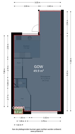 Klappermansstraat 43, 2223 SX Katwijk - Begane Grond Marking Klappermansstraat 43 Katwijk.jpg