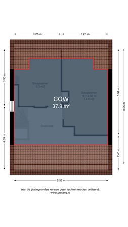 Rijnsburgerweg 84, 2341 AB Oegstgeest - Tweede  Verdieping markings Rijnsburgerweg 84 Oegstgeest.jpg