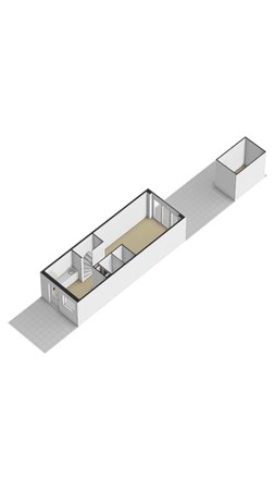Keramiekstraat 36, 2231 TC Rijnsburg - Plattegrond 3D Beneden verdieping met tuin.jpg