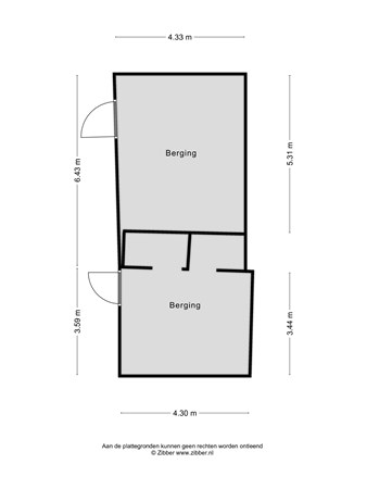 Floorplan - Grijpskerkseweg 2, 4356 RA Oostkapelle