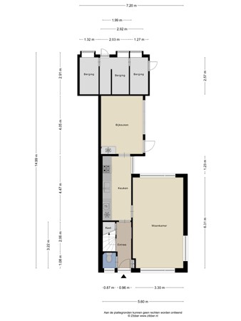 Floorplan - Paulus Hollestraat 2, 4356 AV Oostkapelle