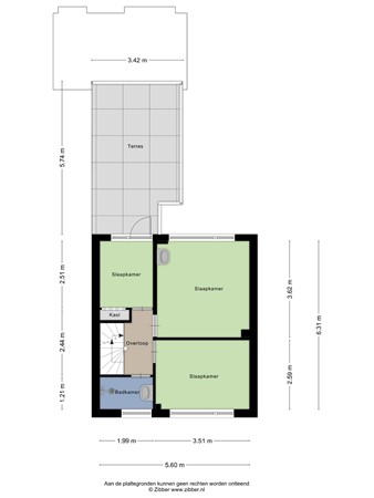 Floorplan - Paulus Hollestraat 2, 4356 AV Oostkapelle