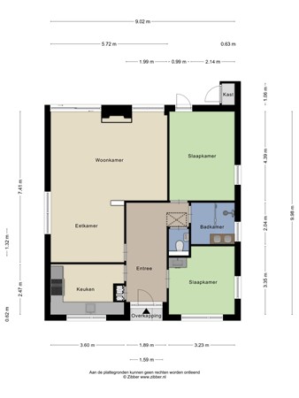 Floorplan - Koningin Wilhelminalaan 7, 4354 BD Vrouwenpolder