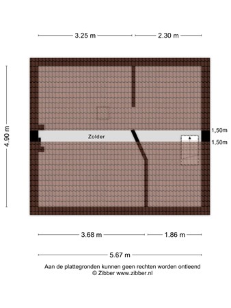 Floorplan - Vroonstraat 14, 4353 AE Serooskerke
