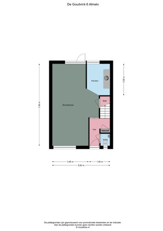 Floorplan - De Goudvink 6, 7609 DH Almelo