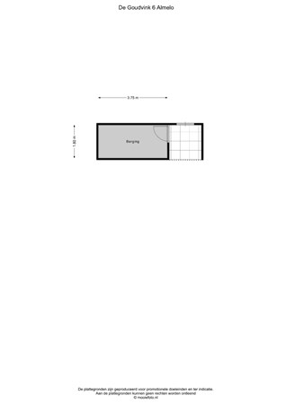 Floorplan - De Goudvink 6, 7609 DH Almelo