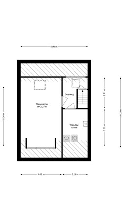 Floorplan - Kanostraat 5, 1784 SP Den Helder