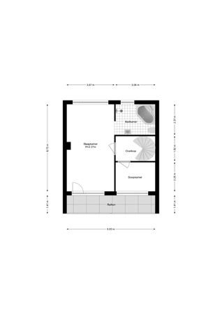 Floorplan - Sparrenstraat 40, 1783 GV Den Helder