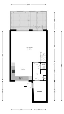 Floorplan - Kanostraat 5, 1784 SP Den Helder