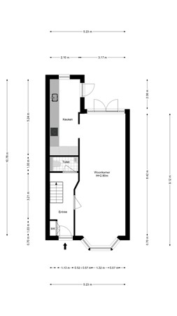 Floorplan - Fazantenstraat 41, 1781 XK Den Helder