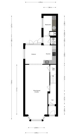 Floorplan - Huygensstraat 8, 1782 HP Den Helder