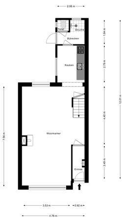Floorplan - Parallelweg 77, 1781 EB Den Helder