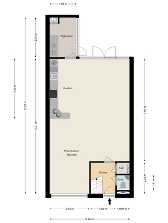 Floorplan - De Gloode 32, 1759 XE Callantsoog