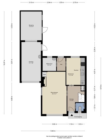 Floorplan - Kerkstraat 26, 4567 CK Clinge