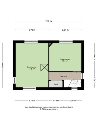 Floorplan - Teerlingstraat 23, 4567 BH Clinge