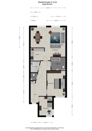 Floorplan - Basiliekstraatje 6, 4561 AW Hulst