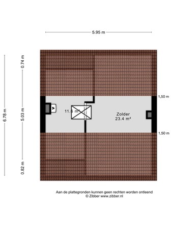 Floorplan - Hobbemastraat 13, 4532 HC Terneuzen