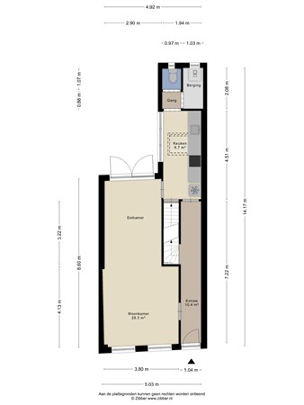 Floorplan - Grote Bagijnestraat 26, 4561 CJ Hulst