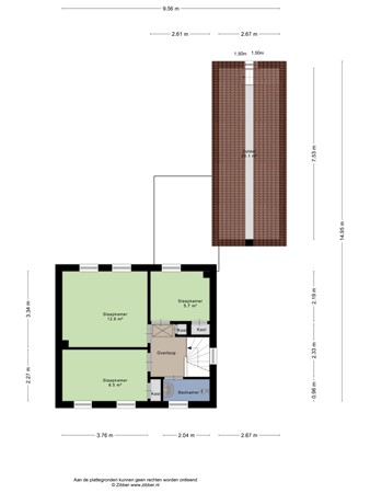 Floorplan - Clausstraat 1, 4561 JC Hulst