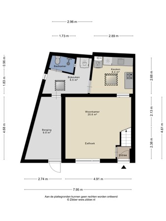 Floorplan - Bagijnesteeg 4, 4561 CL Hulst