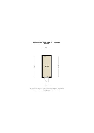 Floorplan - Burgemeester Wallerstraat 22, 7574 AR Oldenzaal